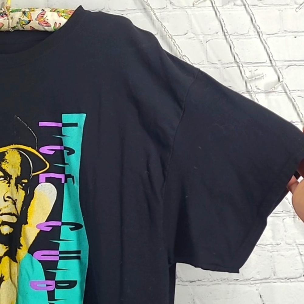 Ice Cube NWA Rap Classic 90s Black Graphic Print Tee Tshirt Mens Size 2XL - Picture 9 of 12